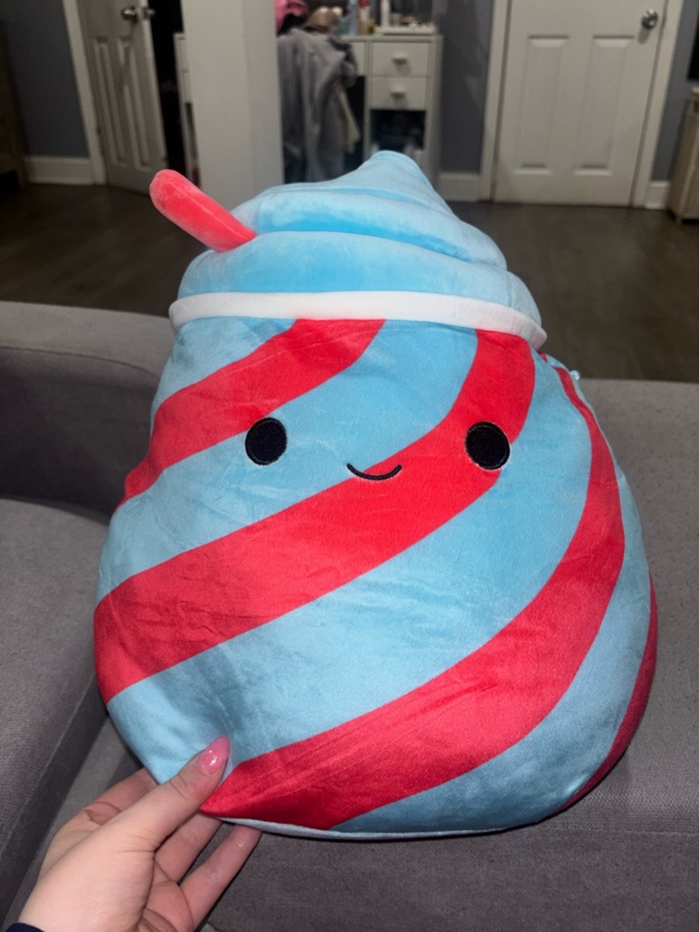 Squishmallows Blue and Red Swirl Plush